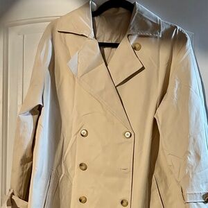 NWOT Unbranded Mid Trench Coat Light Tan Small